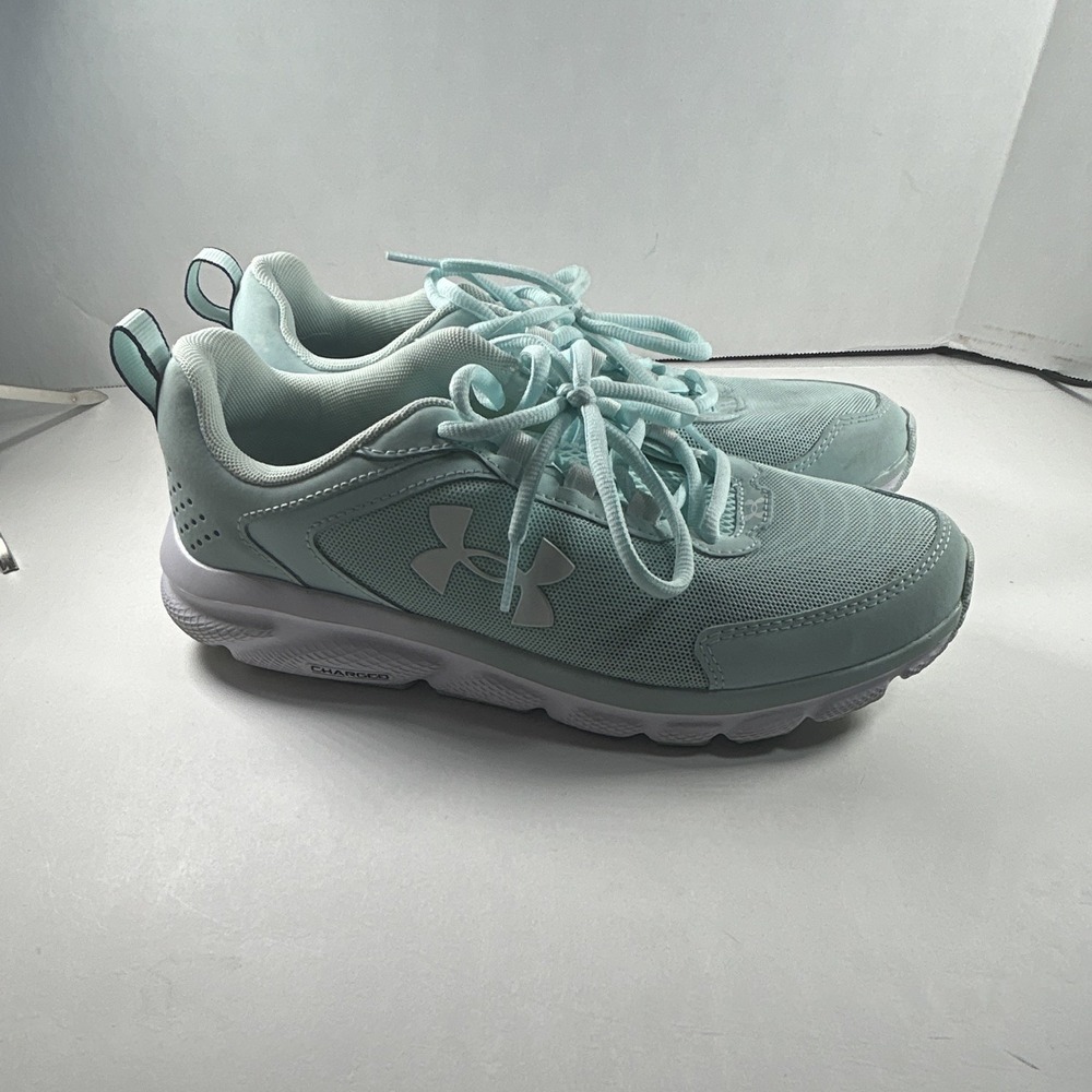 Under Armour women's Sz 9 teal green athletic tenner sneakers shoes